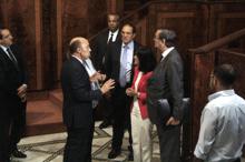 Durante la visita al hemiciclo.