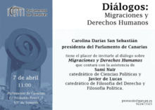 Fotografía Sami Naïr y Javier de Lucas dialogan en el Parlamento de Canarias sobre migraciones y derechos humanos 