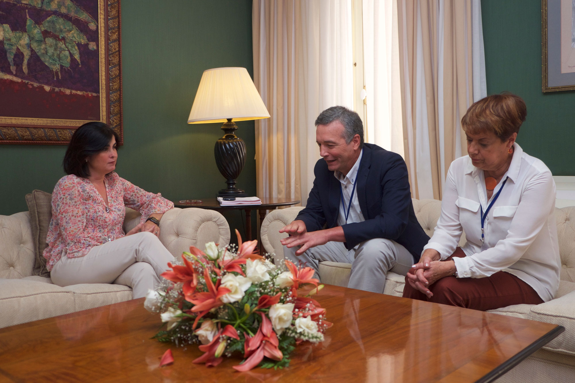 Darias, Aciego y Álvarez, durante la reunión.