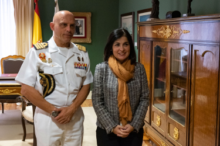 Fotografía La presidenta recibe al comandante del buque escuela de la Armada Española 'Juan Sebastián de Elcano' 