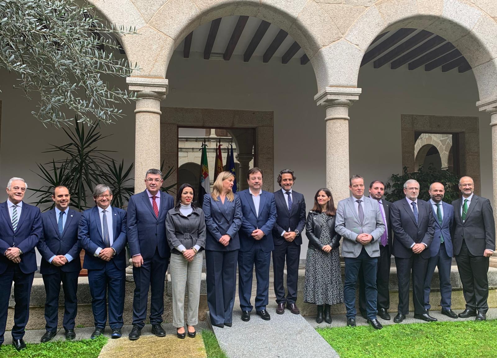 Un momento durante la celebración de la reunión de la Coprepa, con los presidentes de los parlamentos de España