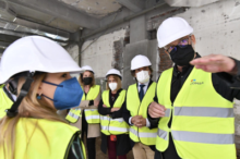 Fotografía  Los miembros de la Mesa del Parlamento de Canarias visitan la obra de ampliación de la sede legislativa para conocer el avance de los trabajos