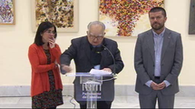 Inauguración de la exposición de Manolo Sánchez titulada "Colores a la espera del alba"