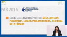 Rueda de prensa de la presidenta sobre los resultados obtenidos por el Parlamento de Canarias en el Indice de Transparencia de los Parlamentos (IPAR 2016)