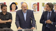 Inauguración de la exposición "Caricaturas", del artista Eduardo González Rodríguez