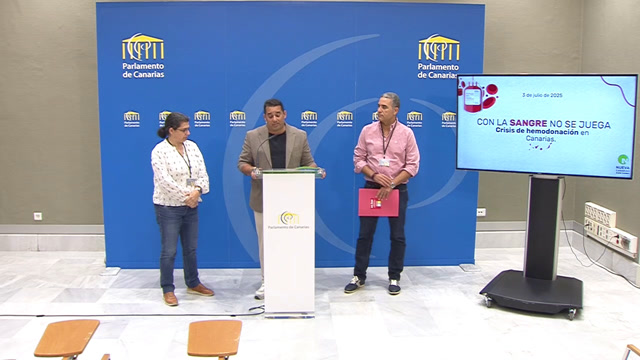 Rueda de prensa del GP Nueva Canarias-Bloque Canarista (NC-bc) sobre la situación del Instituto Canario de Hemodonación y Hemoterapia