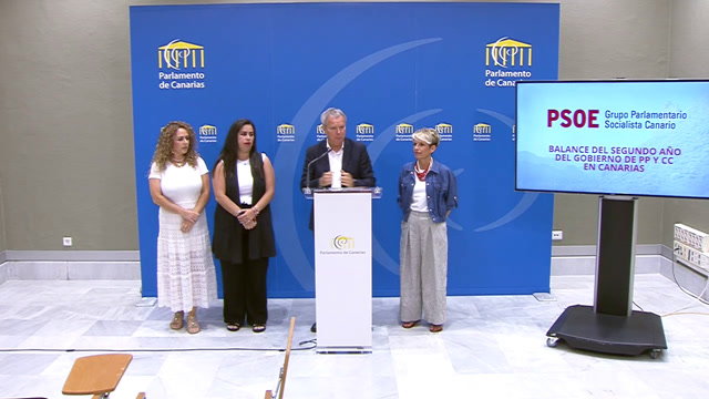 Rueda de prensa del GP Socialista Canario sobre balance de los dos años de gestión del Gobierno del PP y CCa en Canarias