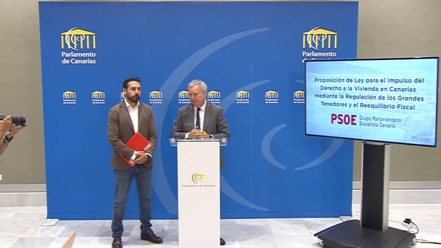 Rueda de prensa del GP Socialista Canario sobre proposición de ley de grandes tenedores de vivienda