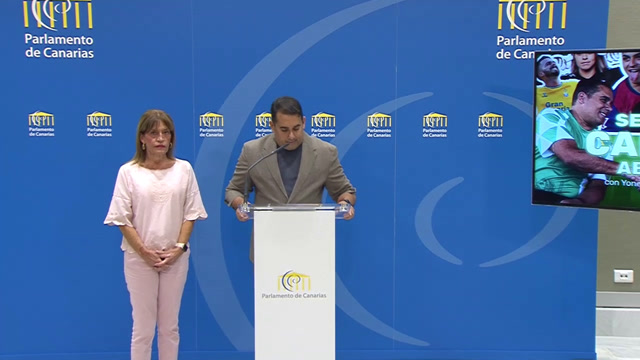 Rueda de prensa del GP Nueva Canarias-Bloque Canarista (NC-bc), sobre la presentación de la proposición no de ley para reimpulsar la selección nacional canaria de fútbol, tanto masculina como femenina
