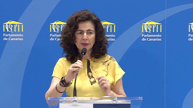 Rueda de prensa de la consejera de Hacienda y Relaciones con la Unión Europea con motivo de la presentación del proyecto de ley de Presupuestos Generales de la Comunidad Autónoma de Canarias