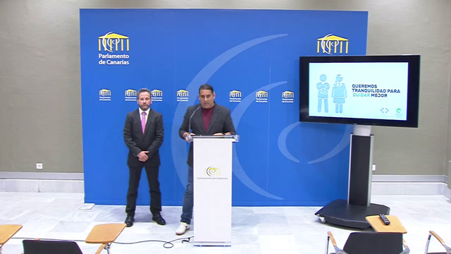 Rueda de prensa del GP Nueva Canarias-Bloque Canarista (NC-bc), sobre la presentación del la proposición no de ley para la redacción de una nueva norma de contratación que se ajuste a las necesidades y realidad vigentes del Servicio Canario de la Salud el 23/mar/2026