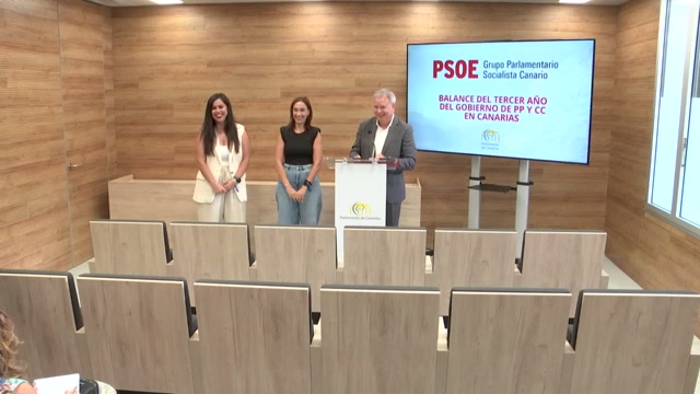 Rueda de prensa del GP Socialista Canario sobre balance del tercer año de legislatura en Canarias el 17/jul/2026