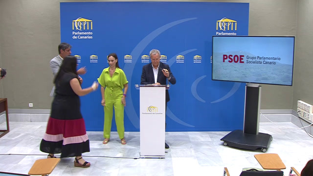Rueda de prensa del GP Socialista Canario, sobre balance del primer año de gobierno de CC y PP